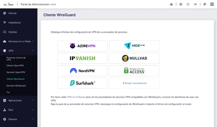 Configura una VPN a nivel de router para todos tus dispositivos GL.iNet Flint 3e