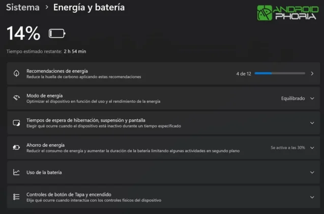 Configuracion y gestion de la bateria ASUS Zenbook A14