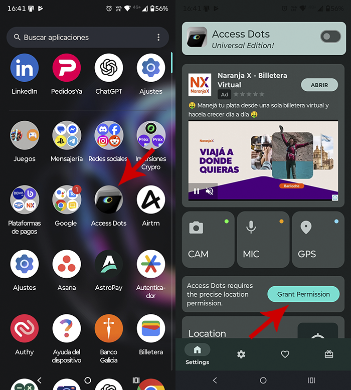 Configurar Access Dot