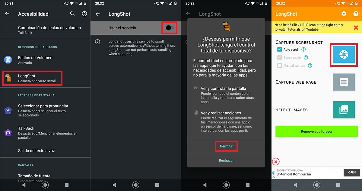 Configurar LongShot Android