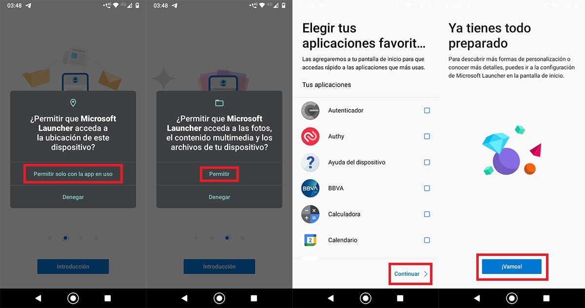 Configurar Microsoft Launcher Android Go