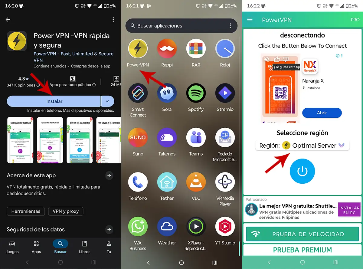 Configurar Power VPN