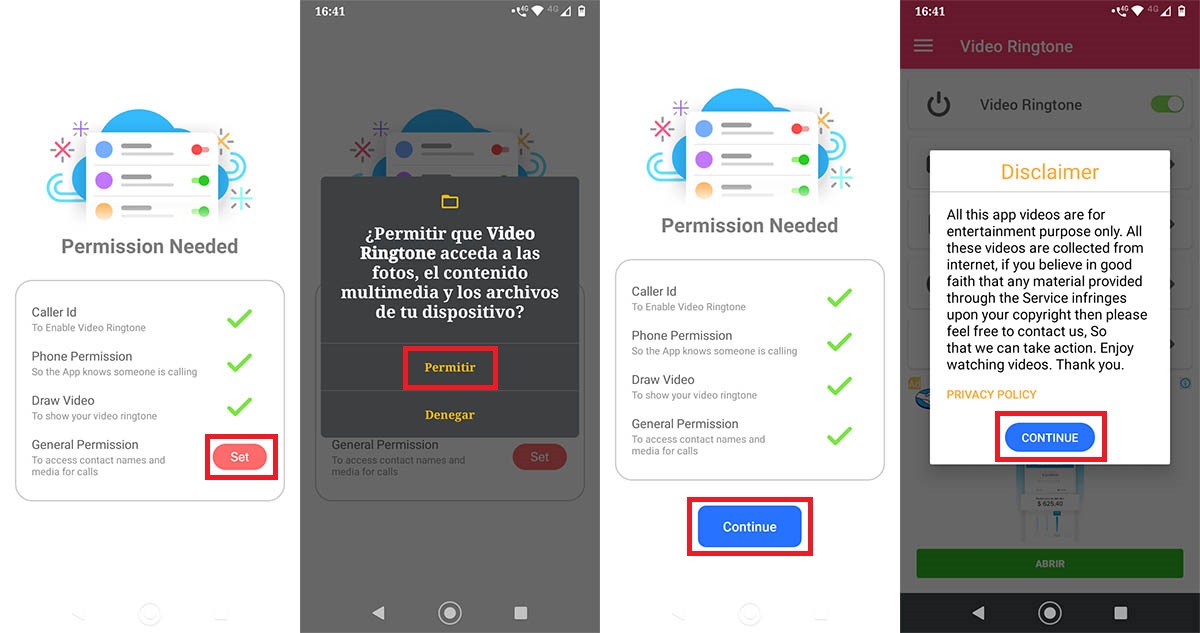 Configurar Video Ringtone en Android