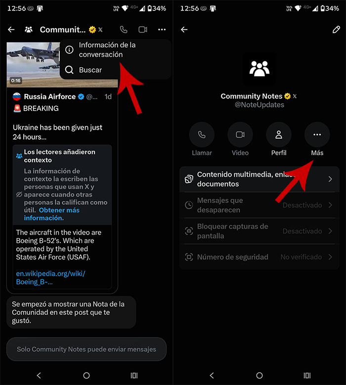 Configurar mensajes de un chat de X