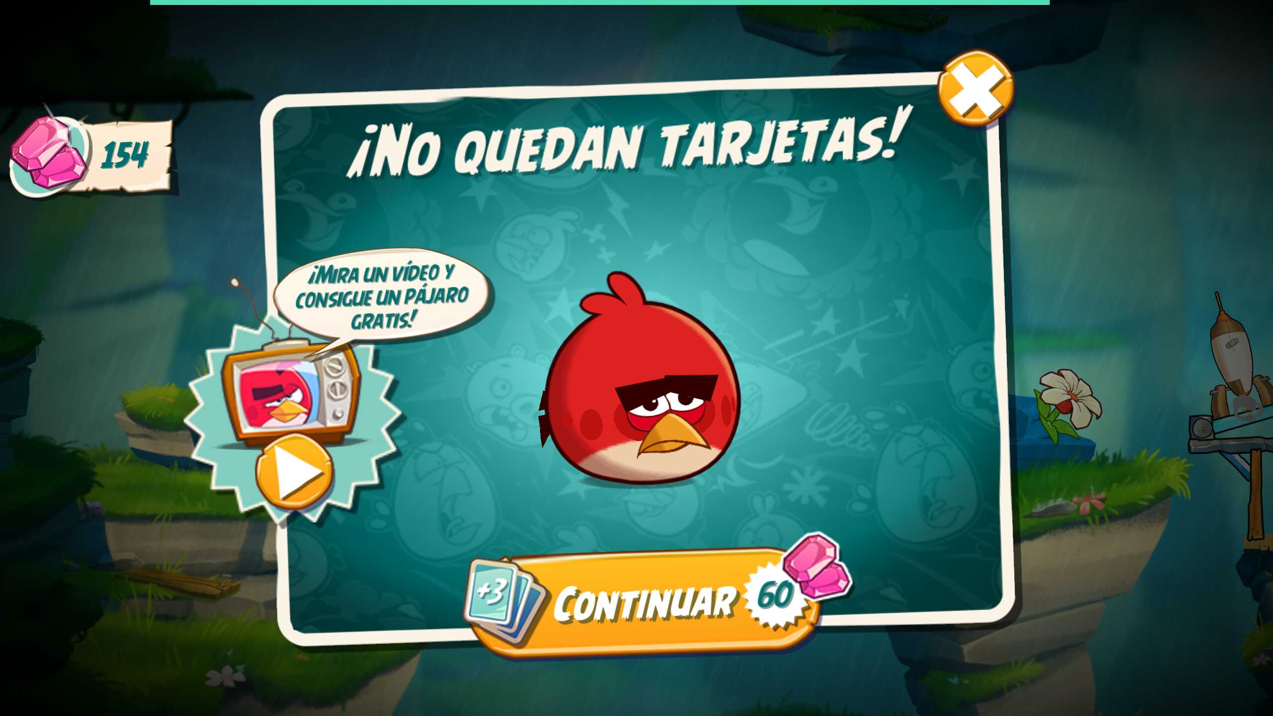 Conseguir tarjetas extra en Angry Birds 2