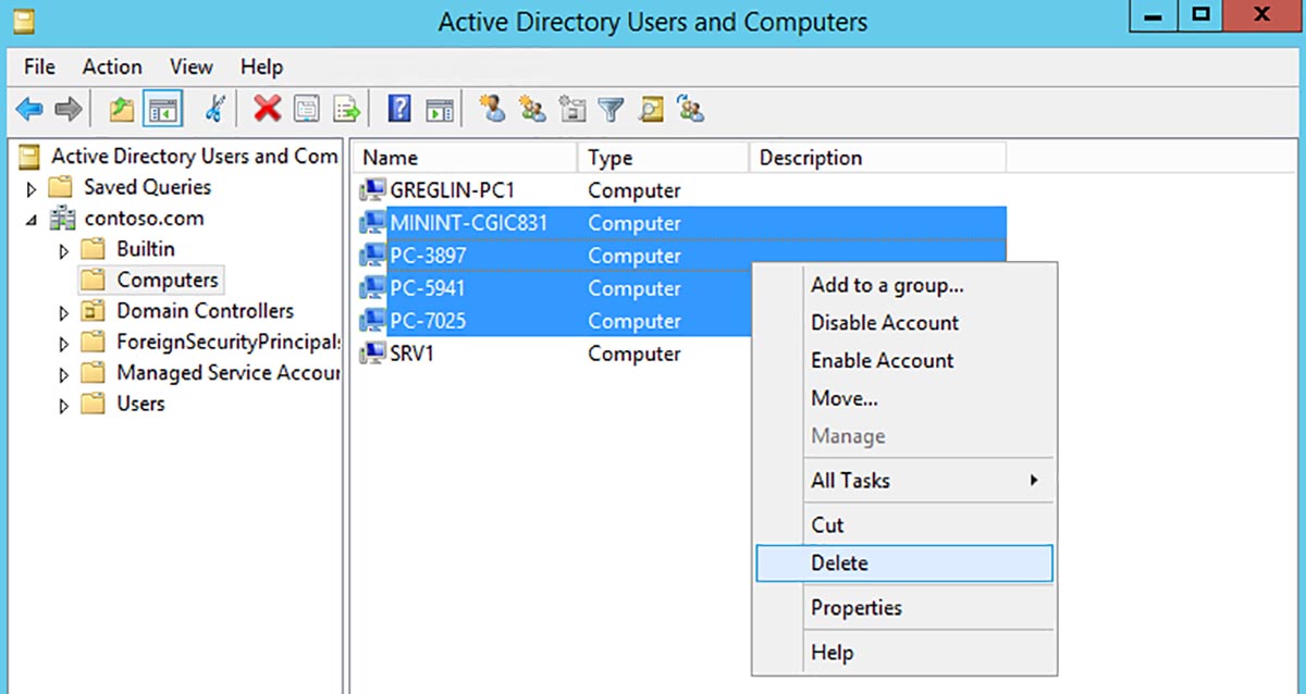 Consola active directory