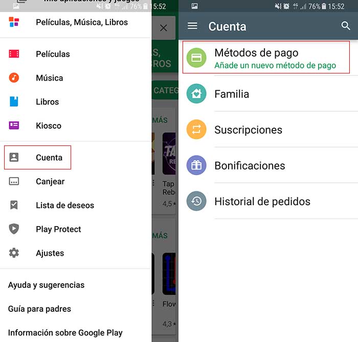 Consultar saldo Google Play