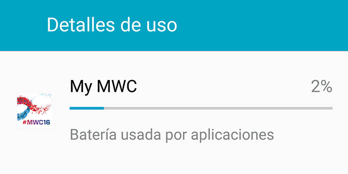 Consumo bateria APP MWC 2016