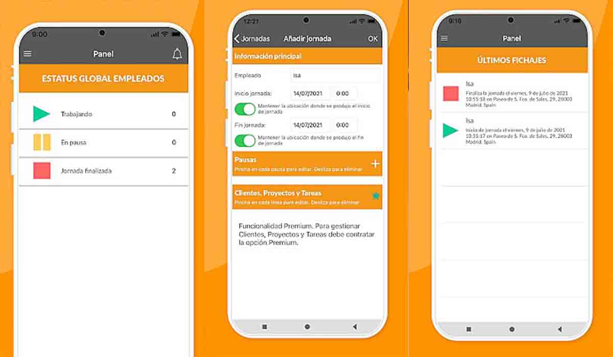 Control Horario app registrar jornada laboral