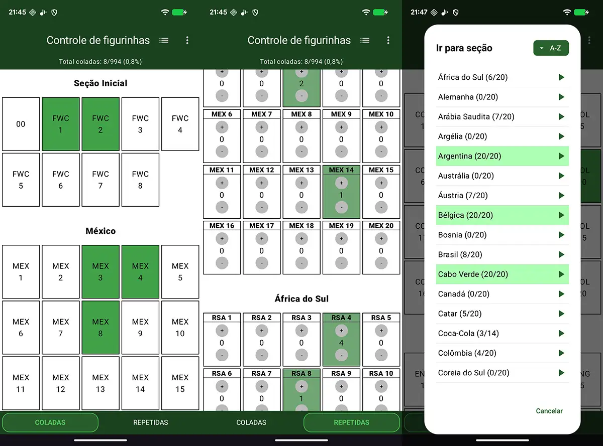 Control de Estampas Copa 2026