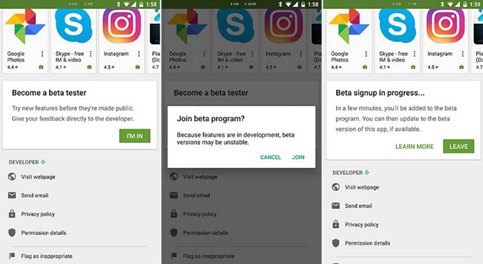 Convertirse en beta tester desde Google Play