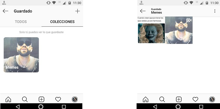 Crear colecciones Instagram captura B