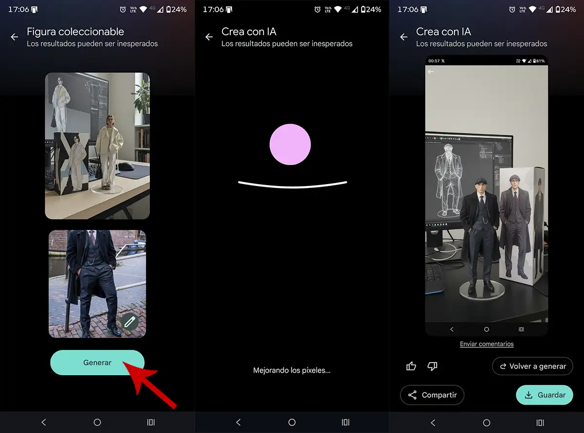 Crear con IA en Google Fotos