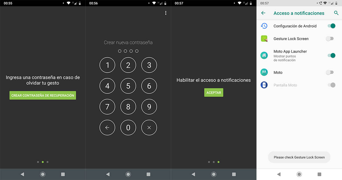 Crear contraseña desbloqueo pantalla