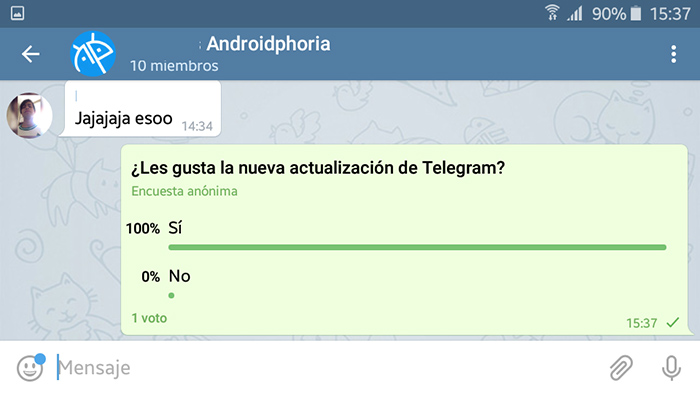 Crear encuestas en Telegram Paso 5