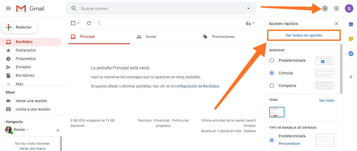 Crear la firma en Gmail paso 1