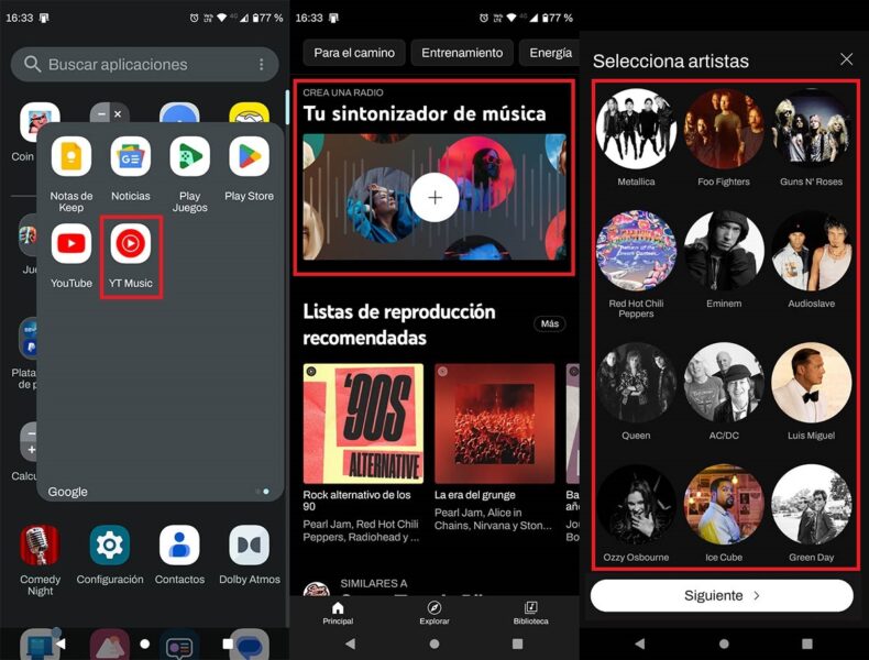Cómo crear tu propia radio en YouTube Music