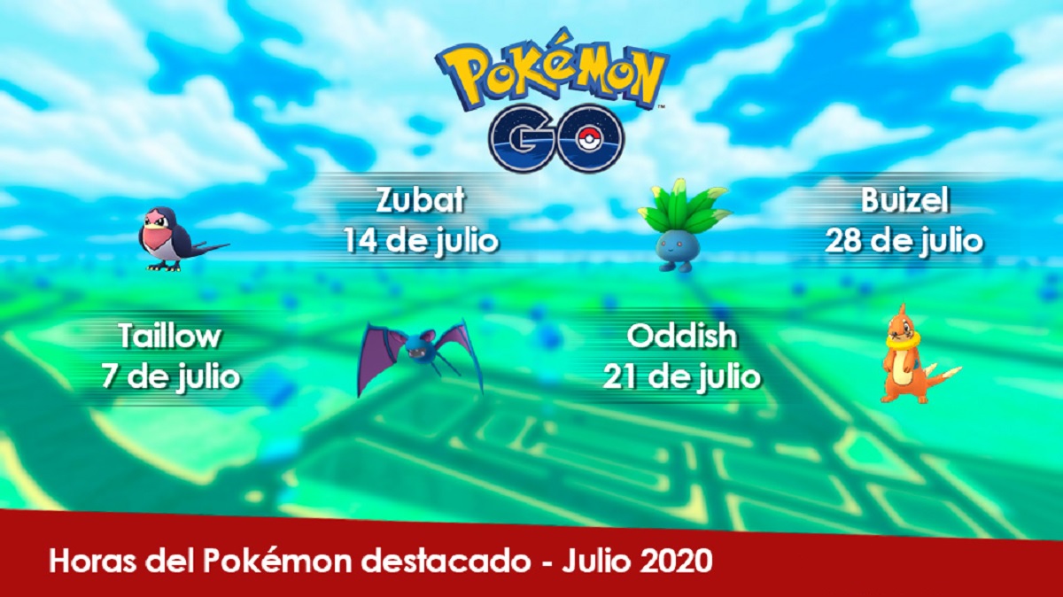 Cuales son los pokemon destacados en julio