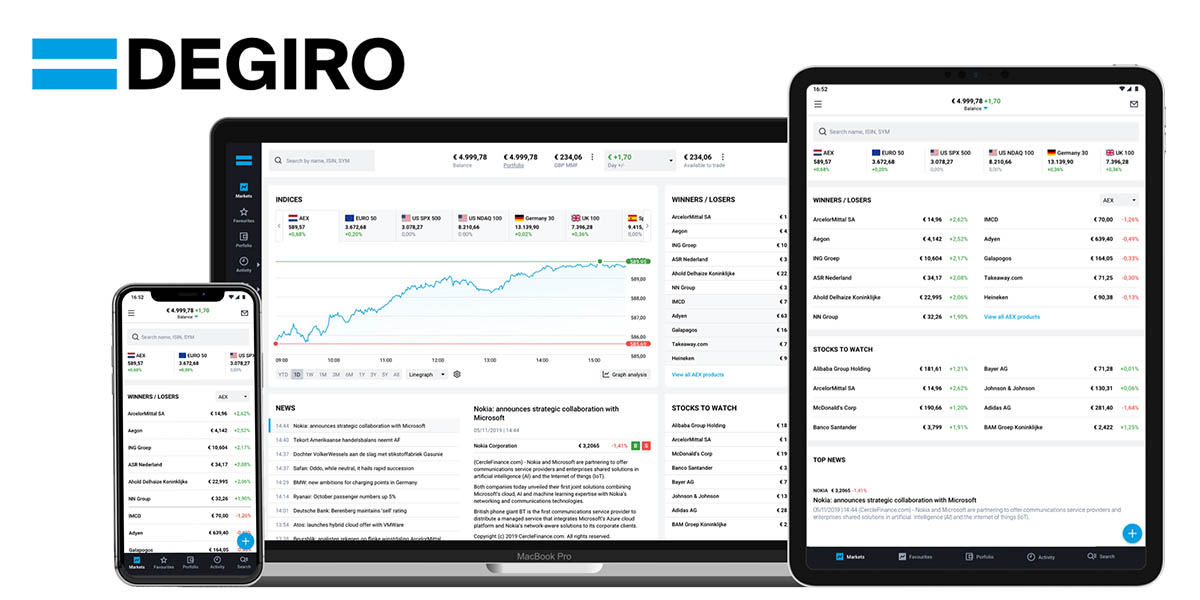 DEGIRO mejores brokers comprar vender acciones españa