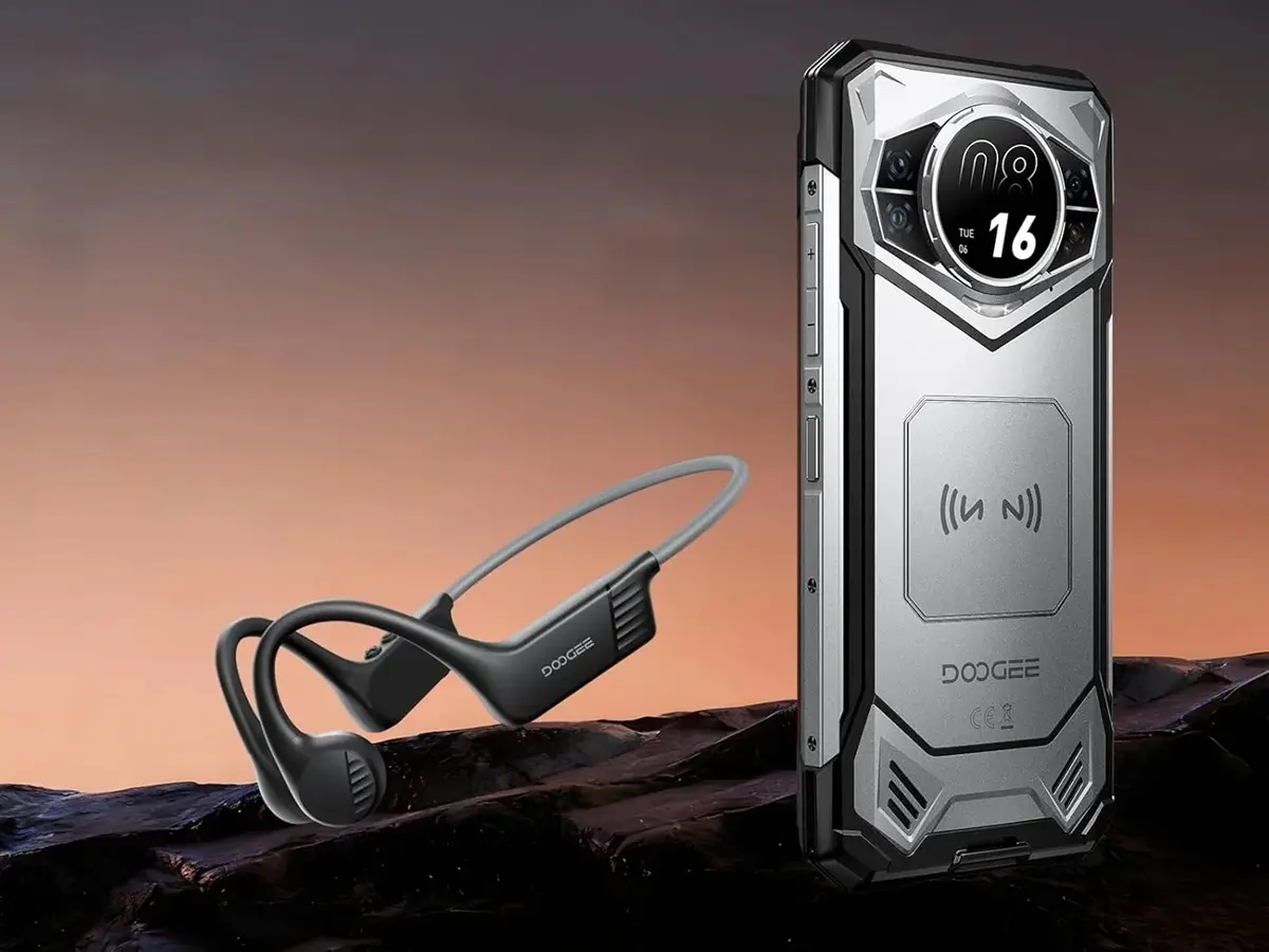 DOOGEE S200 VIP un rugerizado 5G con pantalla a 120 Hz y 25 dias de bateria mas auriculares de conduccion osea