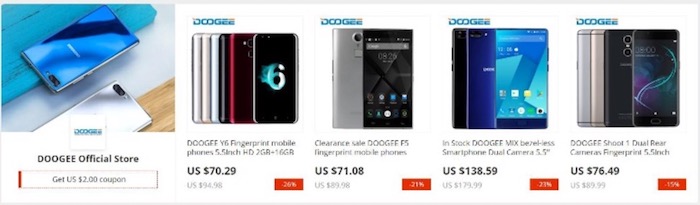 DOOGEE barato descuentos aliexpress