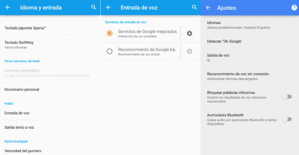 Desactivar el bloqueo de palabras ofensivas en Android