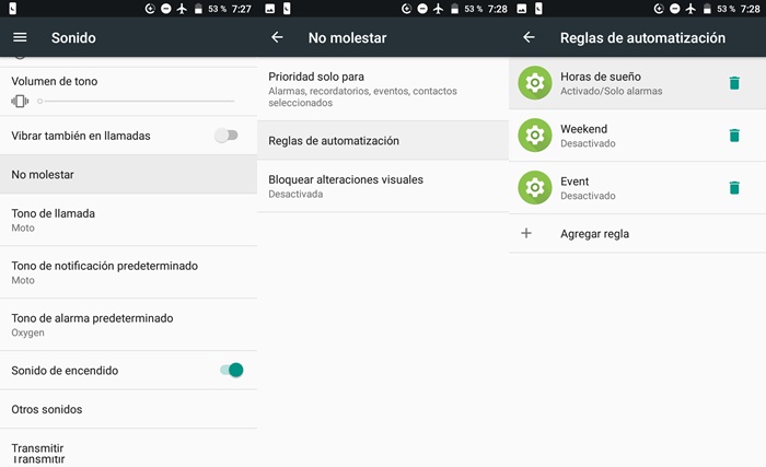 Desactivar modo no molestar programado en Android