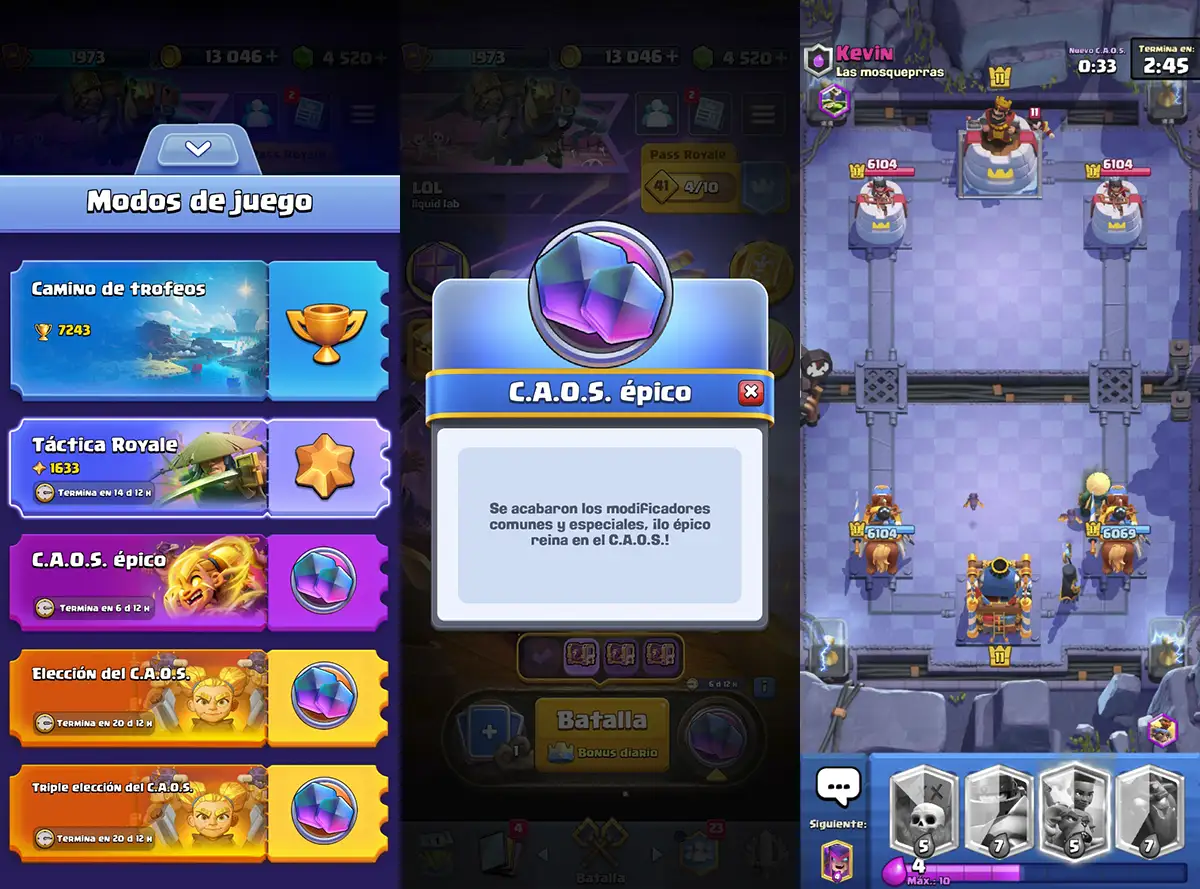 Desafío CAOS Epico Clash Royale