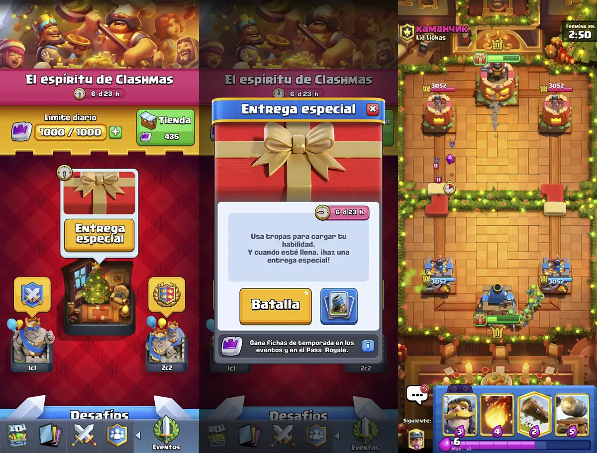 Desafio Entrega especial Clash Royale mazos