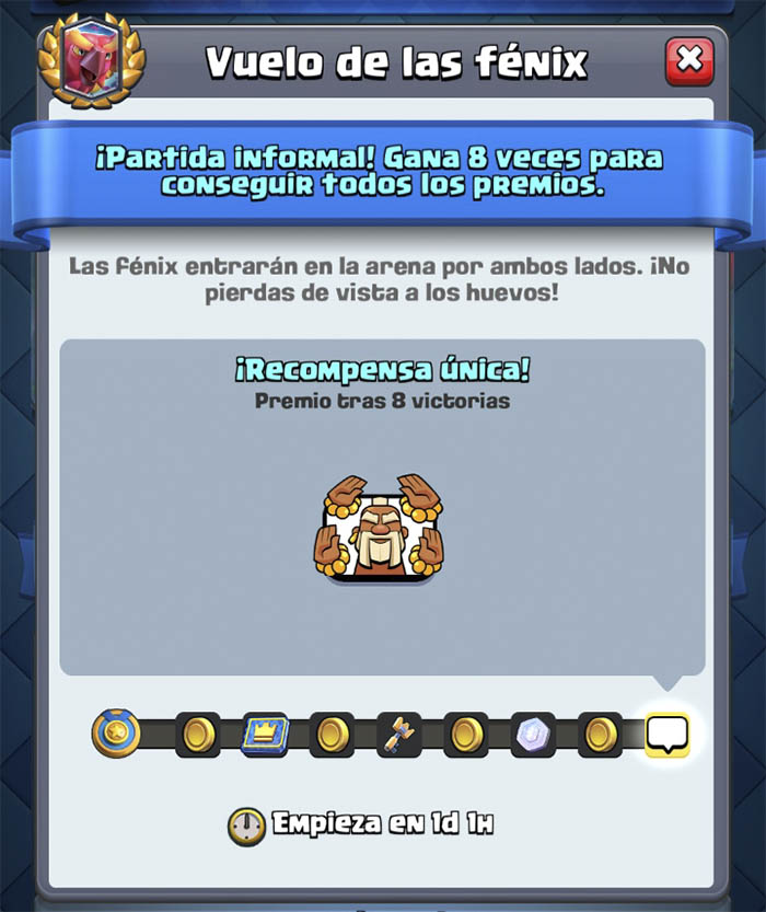 Desafio Vuelo de las fenix Clash Royale