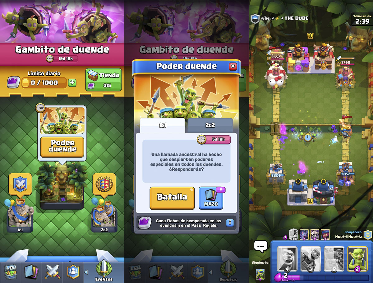 Desafio del Poder duende Clash Royale