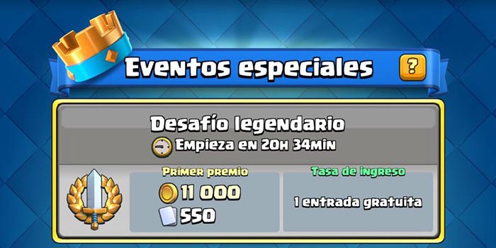 Desafio legendario Clash Royale