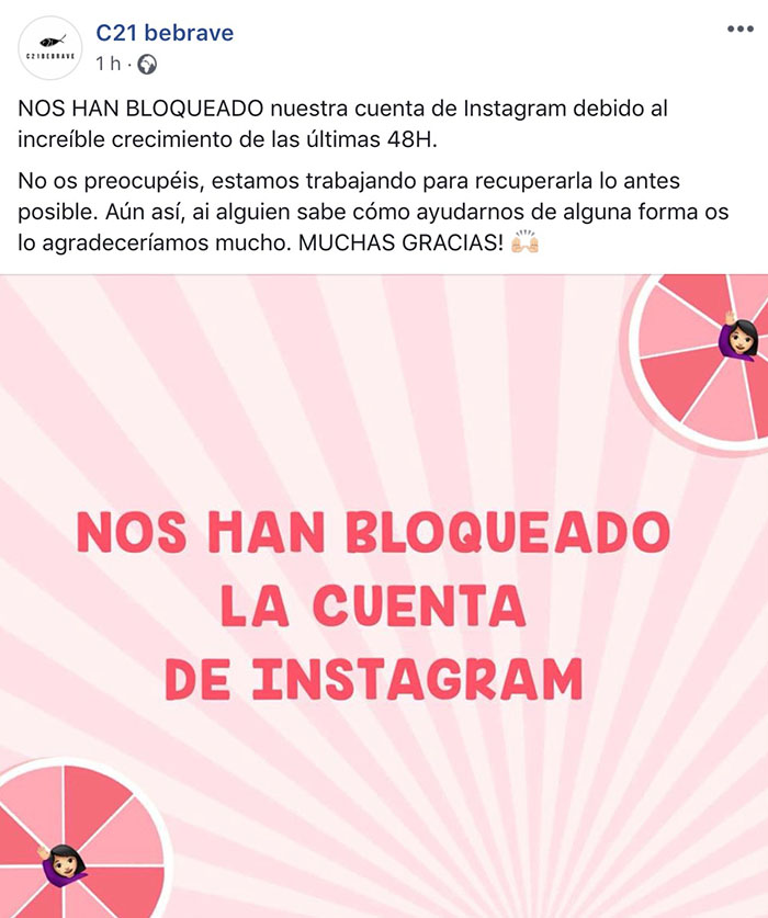 Desaparece Clotiruleta de Instagram