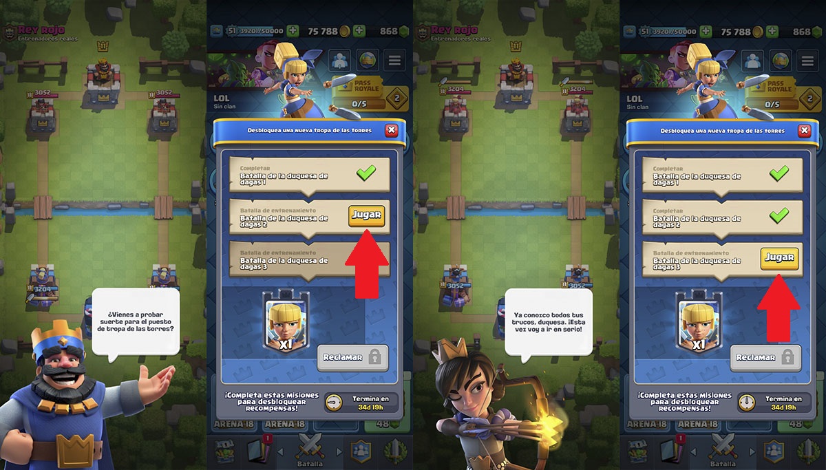 Desbloquear nueva tropa Duquesa de dagas Clash Royale