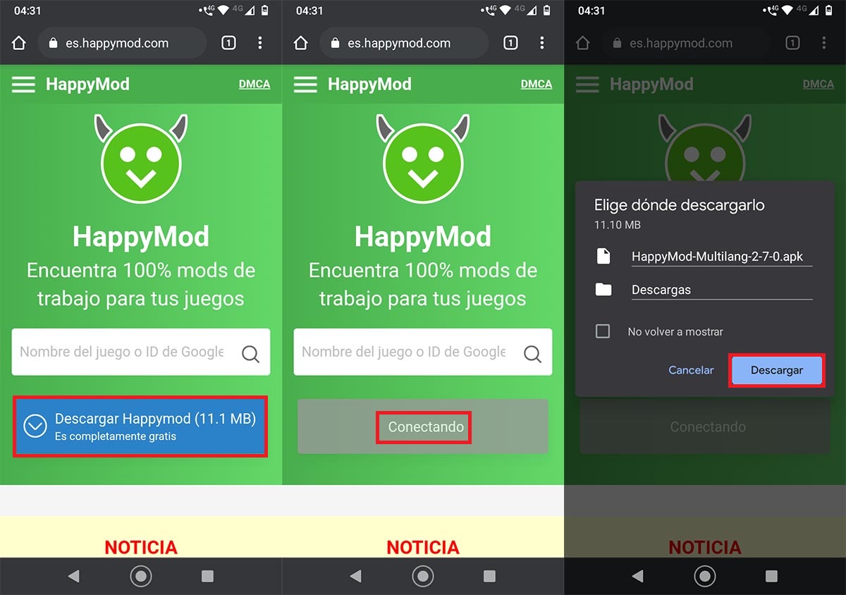 Descargar HappyMod para Android