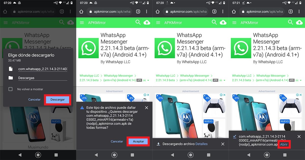 Descargar WhatsApp Beta APK Android