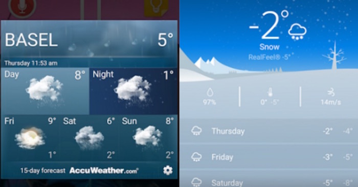 Descargar aplicación del tiempo Xperia