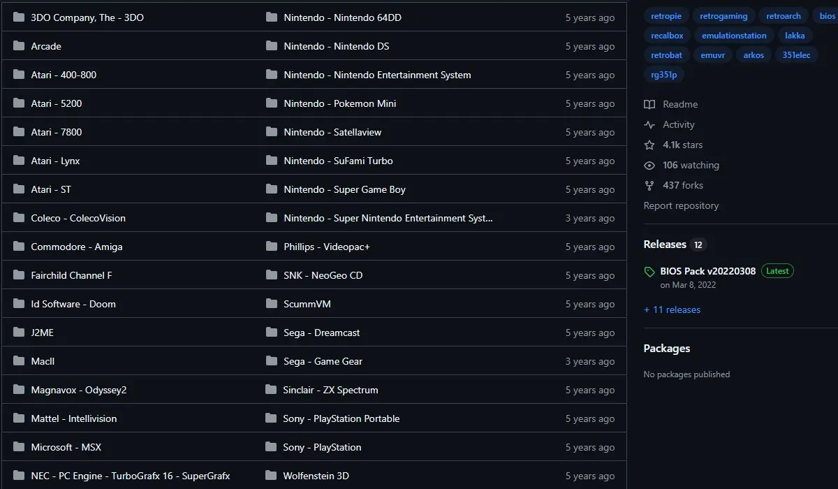 Descargar pack de BIOS para RetroArch gratis enlace directo