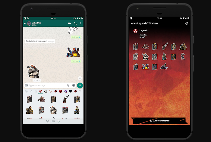 Descargar stickers de Apex Legends WhatsApp