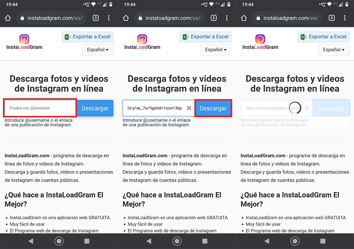 Descargar videos IGTV