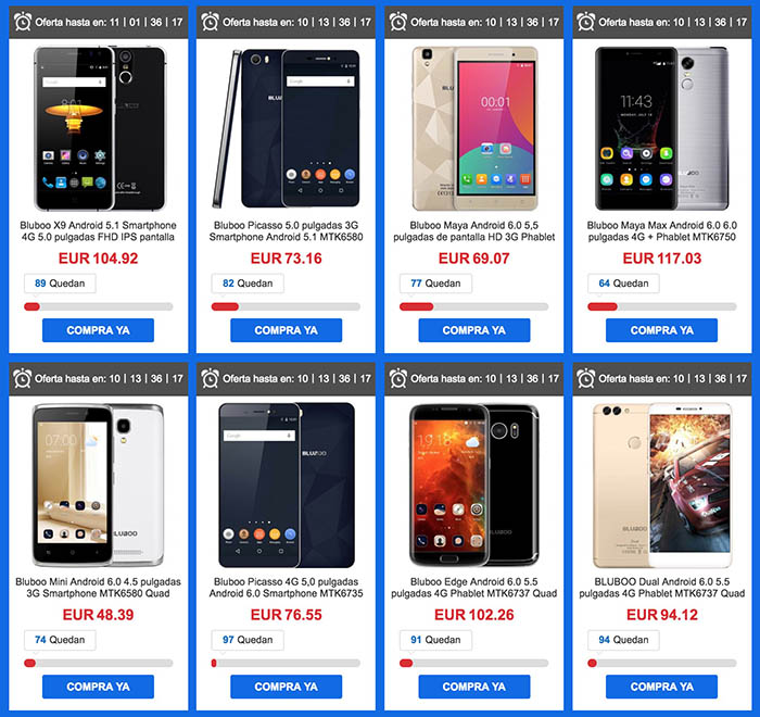 Descuentos Bluboo Igogo