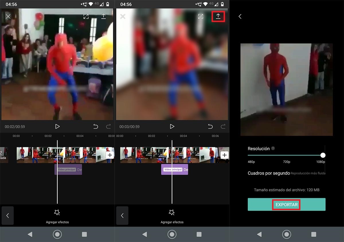 Desenfocar porcion de video CapCut