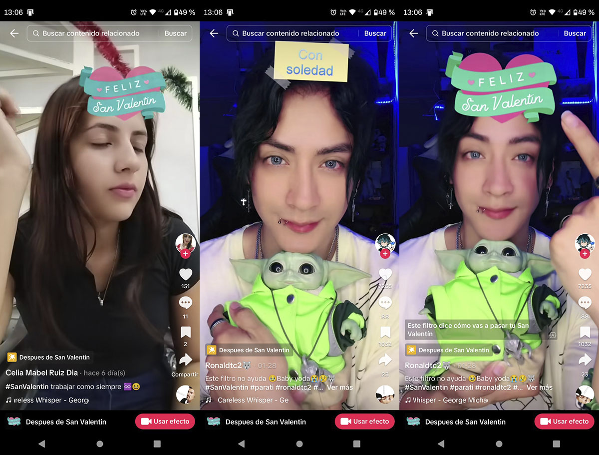 Después de San Valentín filtro de TikTok