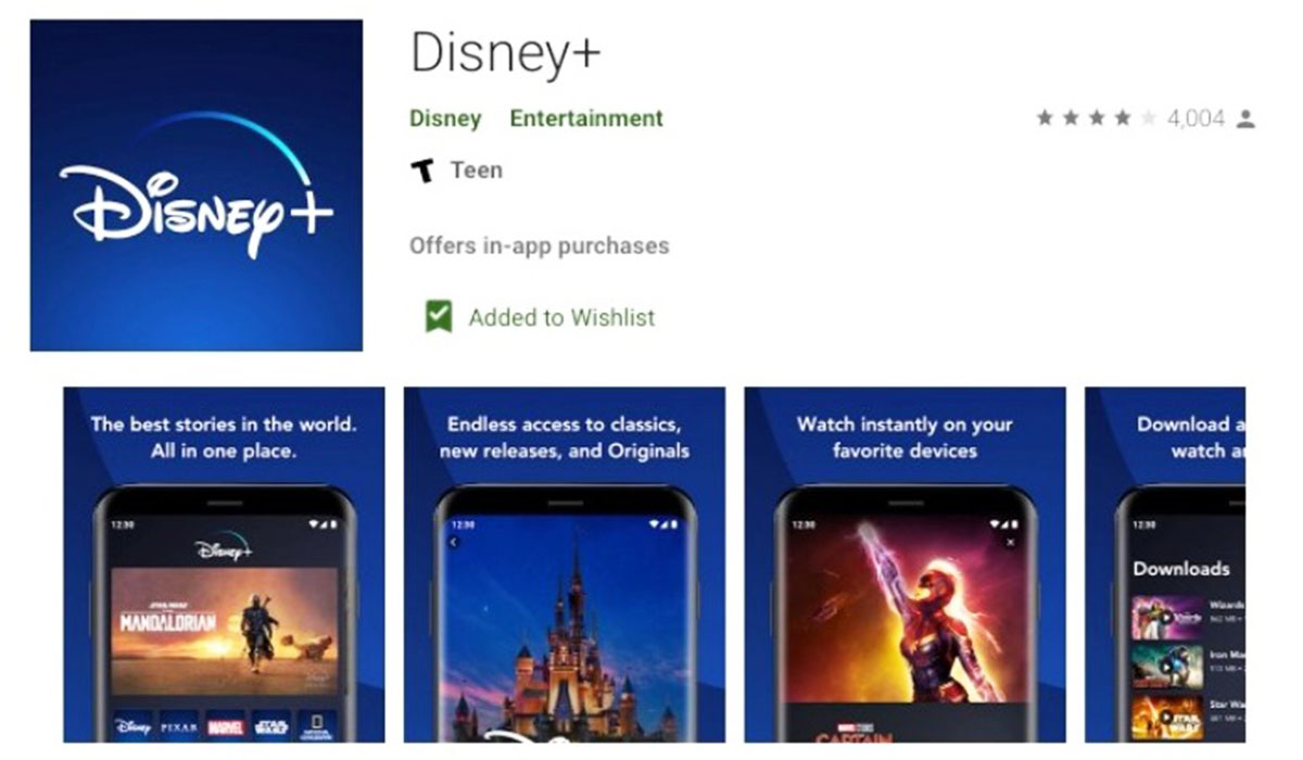 Disney Plus play store