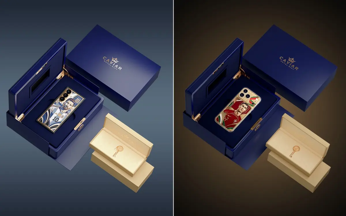 Disponibilidad y precios de la Legends Collection de Caviar moviles de oro de Messi y Cristiano