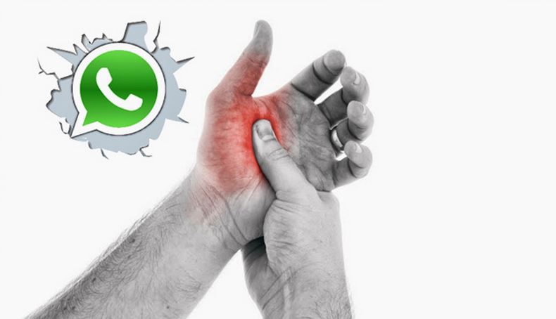 Dolor por usar WhatsApp