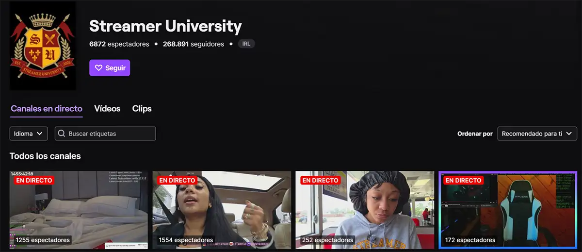 Donde ver la University Streamer