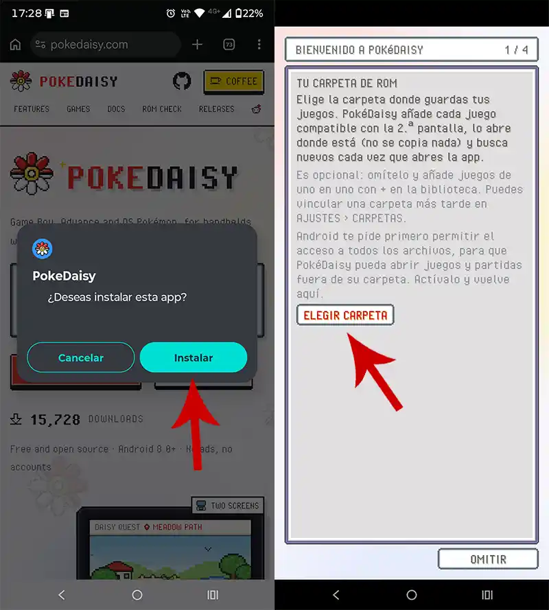 Ejecutar PokeDaisy