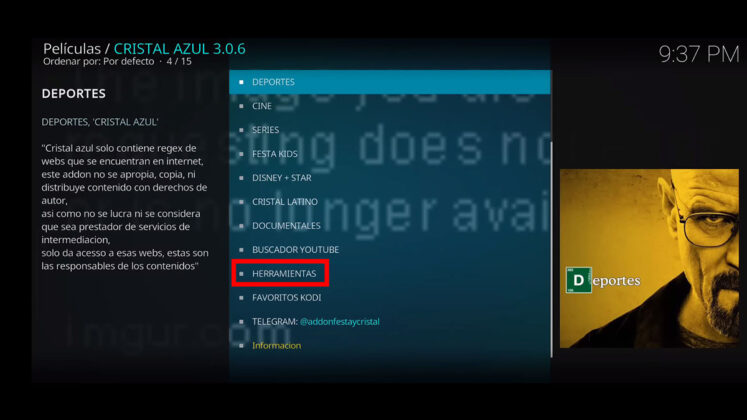 El Error, revise la información de registro, no me deja ver Cristal Azul en Kodi 2