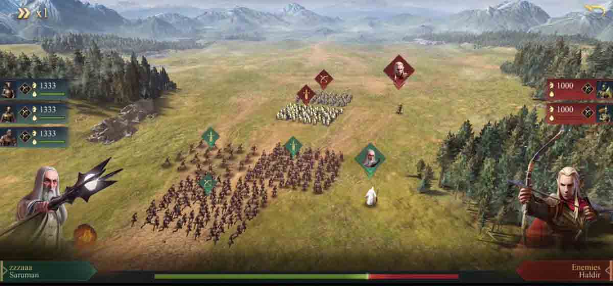 El Señor de los Anillos: que comience la batalla juego Android